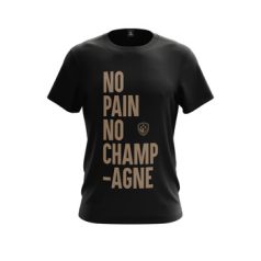 Fekete "No Pain No Champagne" Férfi Póló